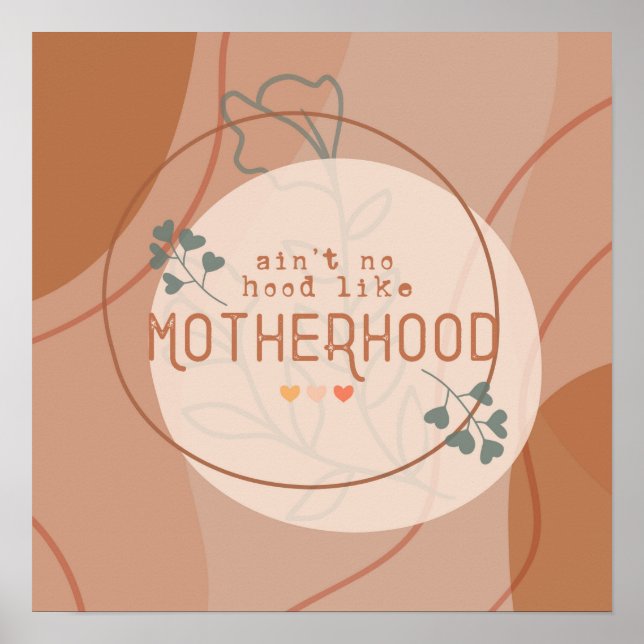 Ain't no hood like Motherhood décor wall art (Front)