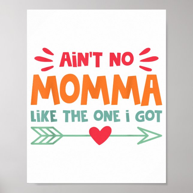 Ain't No Momma Like The One I Got Mom Love Retro V Poster (Front)