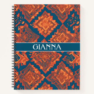 Ainu Mosaic Colourful Personalized Pattern Notebook