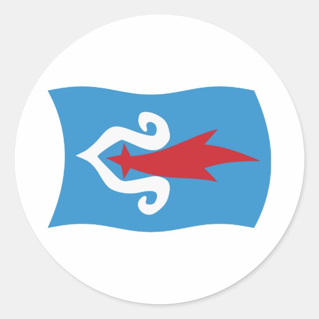 Ainu People Flag Sticker (Front)