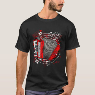 Air Accordion Colours Music Instrut Accordion T-Shirt