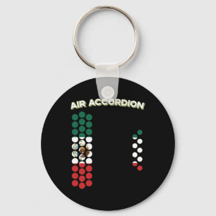 Air Accordion Mexico Flag Cinco De Mayo Music Gift Keychain