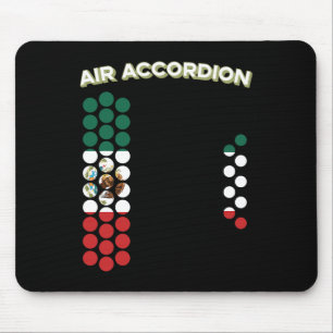 Air Accordion Mexico Flag Cinco De Mayo Music Gift Mouse Pad