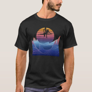 Air Acrobatic Vaporwave Sunset Trapeze Aerial Yoga T-Shirt
