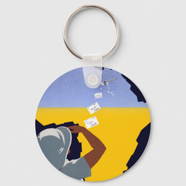 Air Afrique: L'Afrique Francaise Keychain (Front)