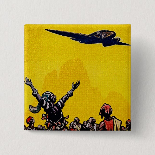 Air Afrique ~ Ligne de Bamako 2 Inch Square Button (Front)