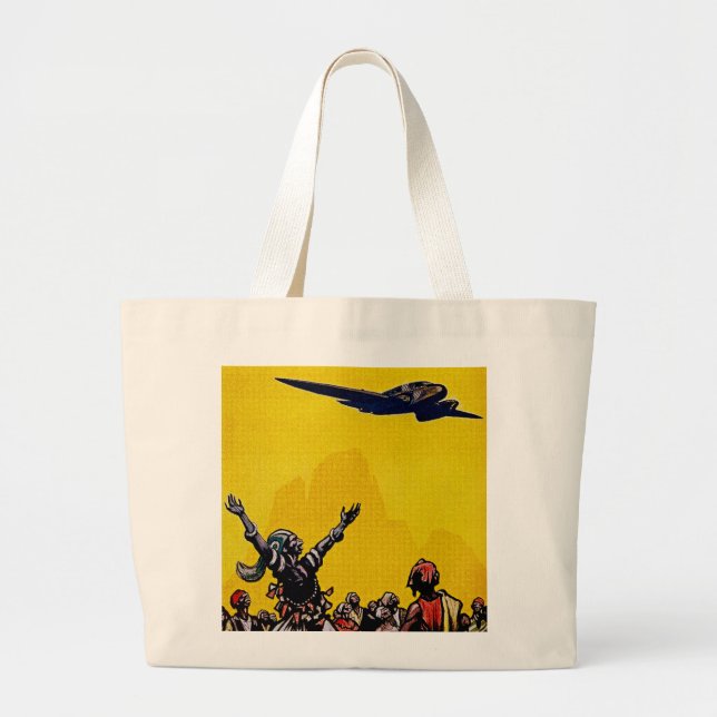 Air Afrique ~ Ligne de Bamako Large Tote Bag (Front)