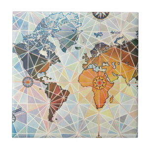 Air Afrique Map of the World Tile