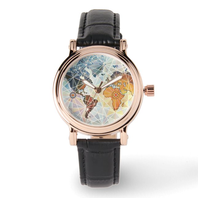 Air Afrique Map of the World Watch (Front)