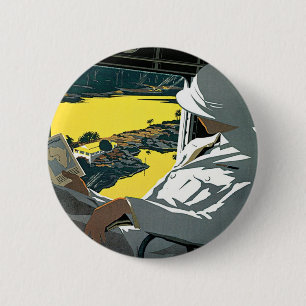Air Afrique: Visitez L'Afrique en Avion 2 Inch Round Button
