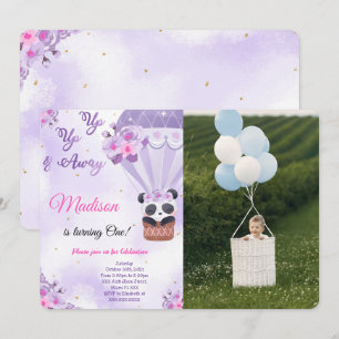 Air Ballon Photo Invitations