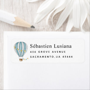 Air Balloon Baby Shower Return Address
