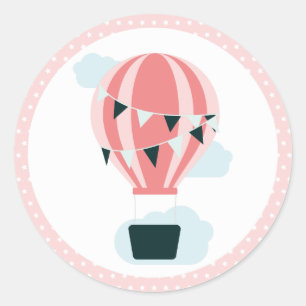 Air balloon classic round sticker