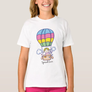 Air Balloon Funny Cute Girl T-Shirt