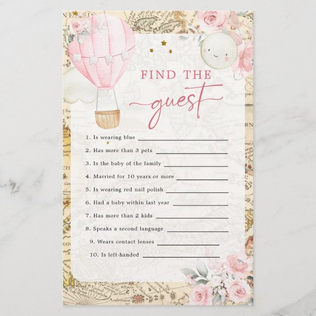 Air Balloon Isn't she Onerderful Find The Guest (Front)