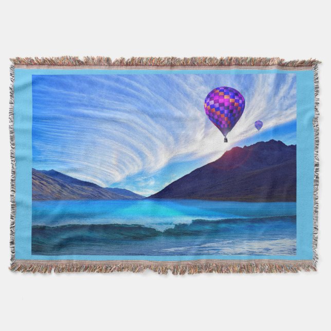 Air balloon throw blanket, (Front)