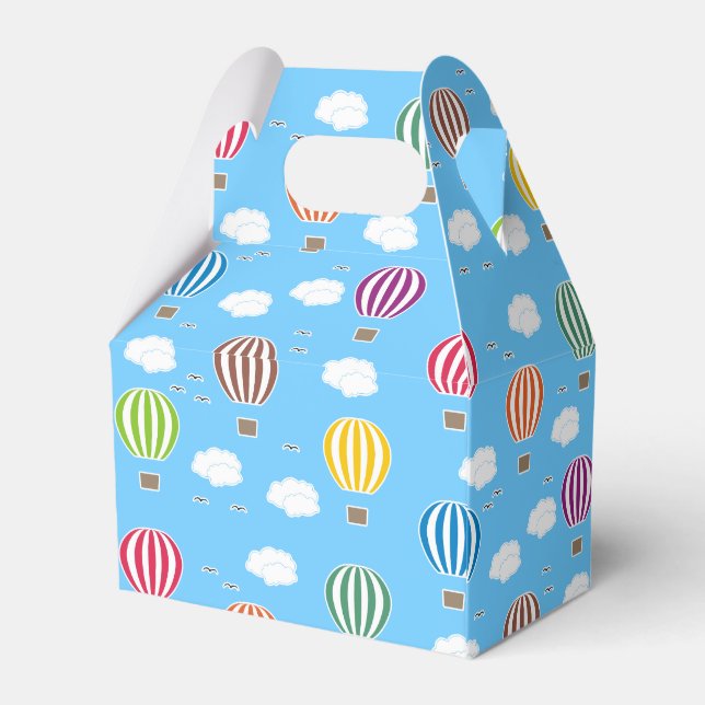 Air Balloons Pattern Favor Box (Back Side)