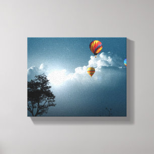 Air Balloons Wrapped Canvas
