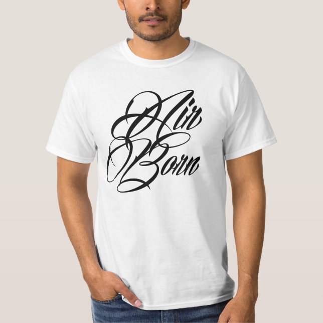 AIR BORN CURSIVE T-Shirt (Front)