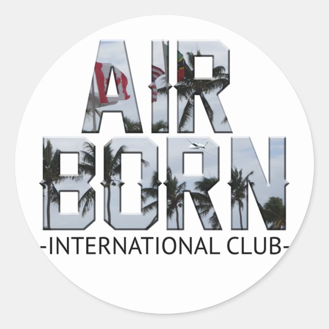 AIR BORN INT STICKER (Front)