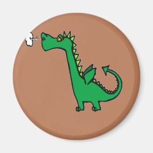 Air breathing green dragon magnet