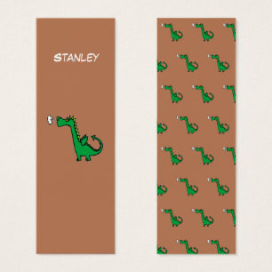 Air breathing green dragon monogram bookmark