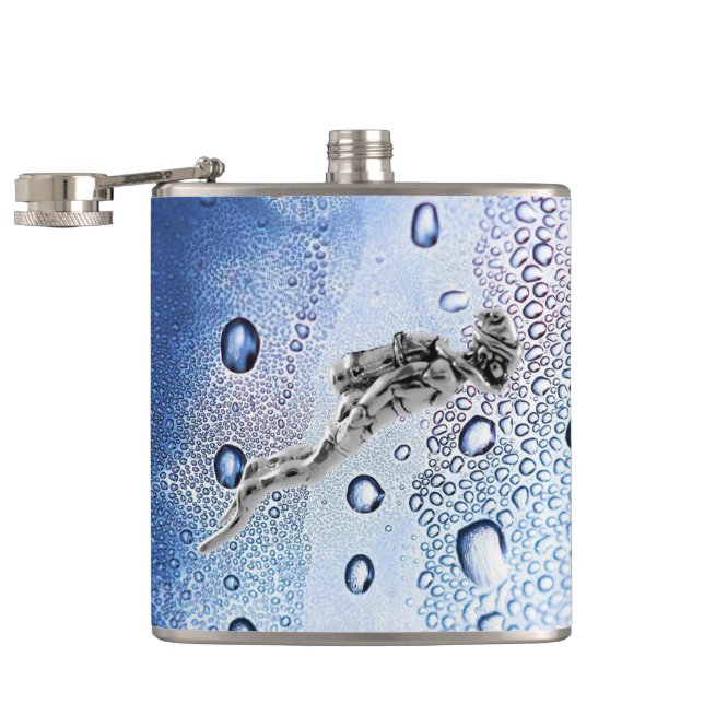 Air Bubbles Hip Flask (Opened)