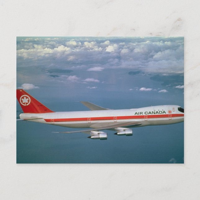 Air Canada 747, in flight Postcard (Front)