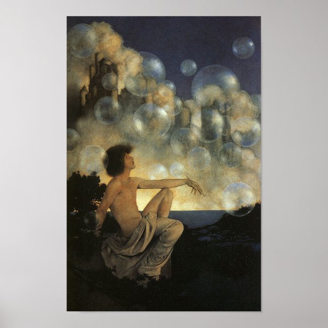 Air Castles, Maxfield Parrish Fine Vintage Poster (Front)