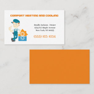 Air Conditioning Heating Service Business Card