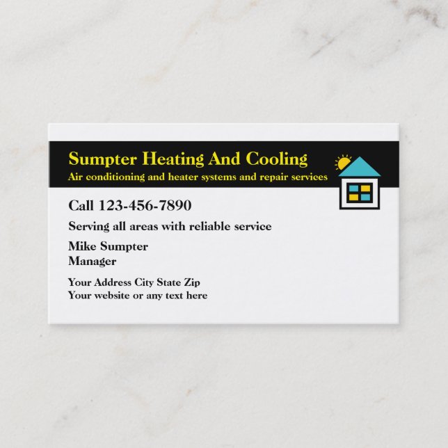 Air Conditioning Repair Business Card (Front)
