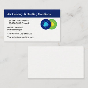 Air Conditioning Service Businesscards Business Ca Card