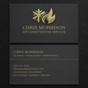 Air Conditioning Services Professional Business Card