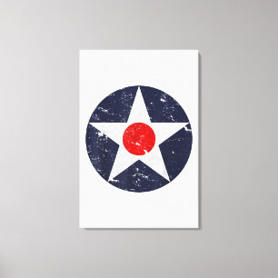 Air Corps WW1 WWII Military Vintage Aircraft Pilot Canvas Print