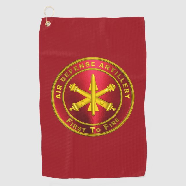 Air Defence Artillery ADA Golf Towel (Front)