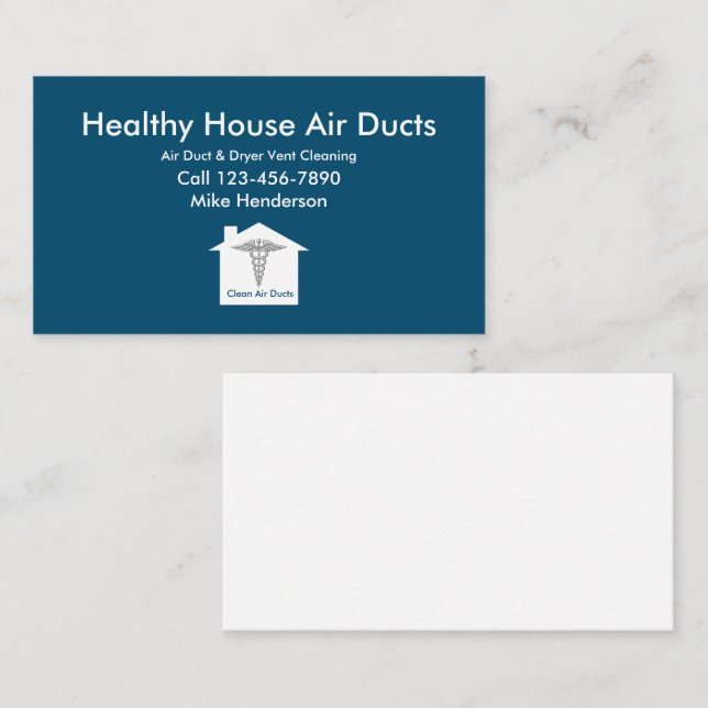 Air Duct Cleaning Business Cards (Front/Back)