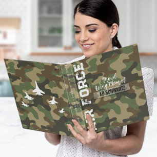 Air Force ABU Army ACU Camouflage Mom Binder