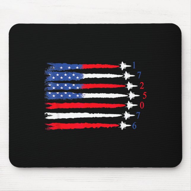 Air Force American Flag 4th Of July 2026 Funny Gif Mouse Pad (Front)
