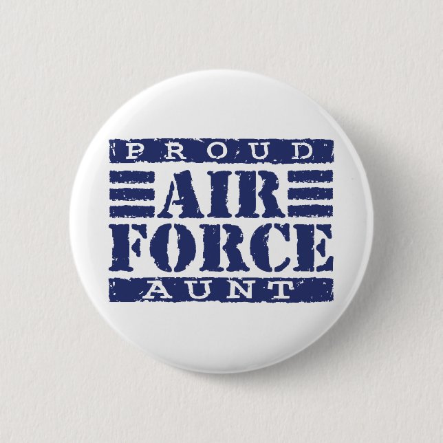 Air Force Aunt 2 Inch Round Button (Front)