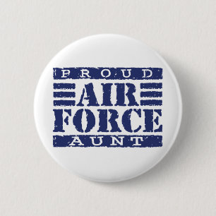 Air Force Aunt 2 Inch Round Button