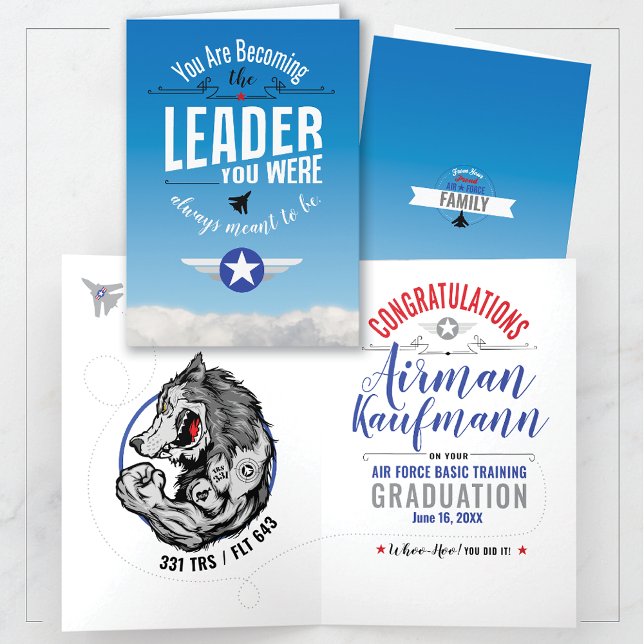 Air Force Basic Training 331 Wolfpack Graduation Card (Creator Uploaded)