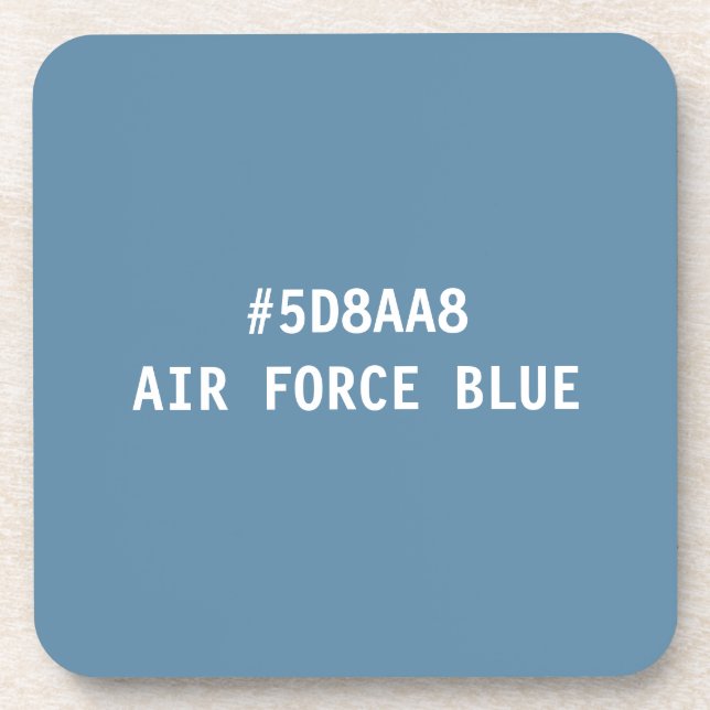 Air Force Blue Hex Colour Code Coaster Set (Front)