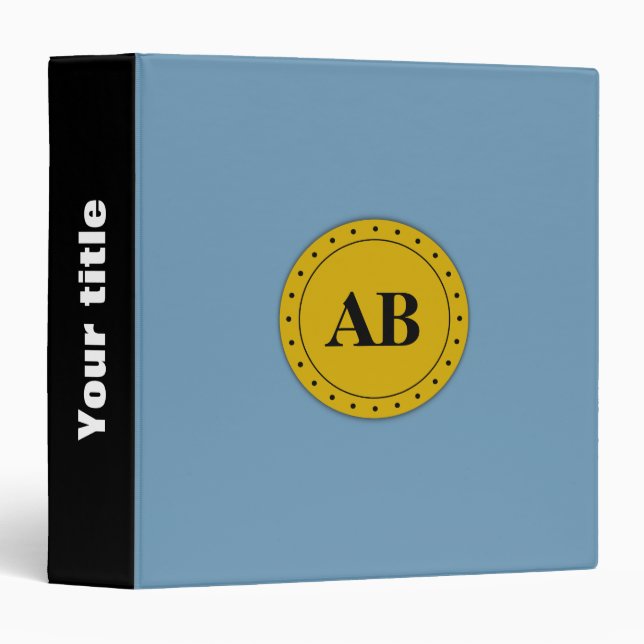 Air force blue solid colour binder (Front/Spine)
