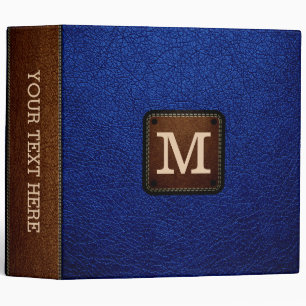 Air Force Blue (USAF) Leather Look Monogram Binder