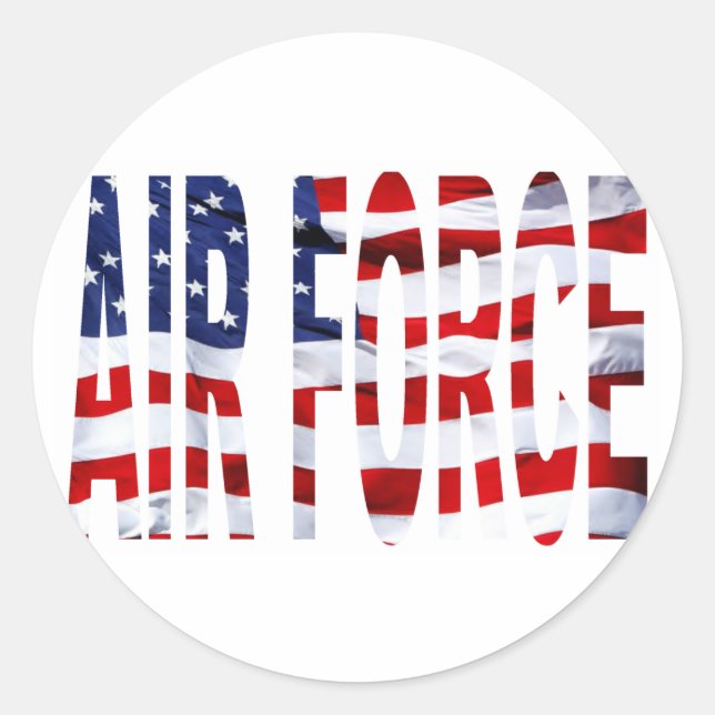 AIR FORCE CLASSIC ROUND STICKER (Front)