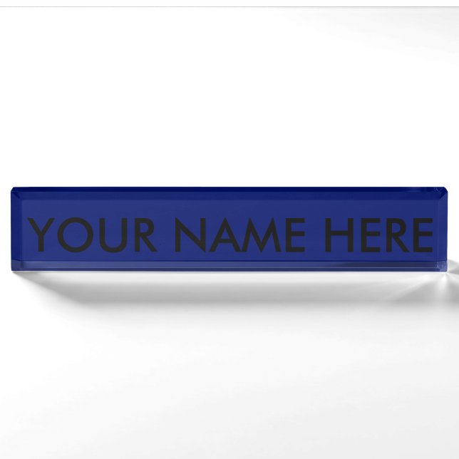 AIR FORCE DARK BLUE (solid colour background) ~ Nameplate (Front)