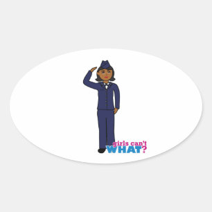 Air Force Dress Blues Dark Oval Sticker