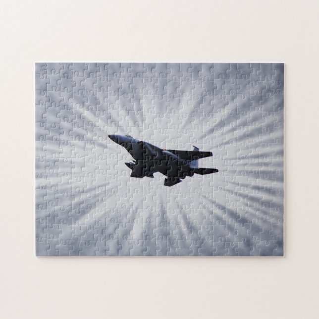 Air Force F 15 Fighter Jet Sky Burst Puzzle (Horizontal)