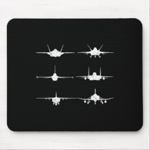 Air Force Fighter Jets F-4 F-111 F-15 F-16 F-22 F- Mouse Pad