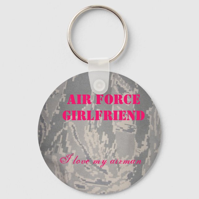 Air Force Girlfriend, I love my... Keychain (Front)